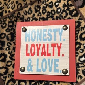 Red and Blue Inspirational Wall Sign